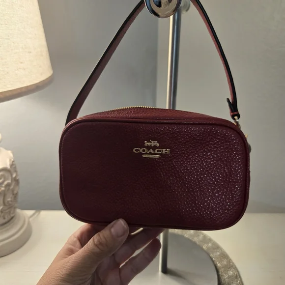 Coach Burgundy Leather Small Purse - Picture 3 of 5